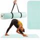Килимок (мат) спортивний 4FIZJO TPE 180 x 60 x 0.6 см для йоги та фітнесу Mint/Grey (P-5907739317070)