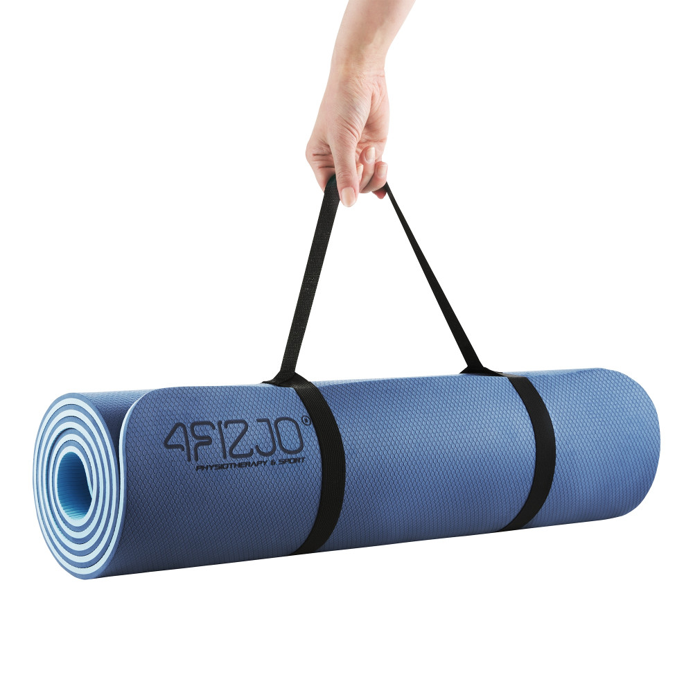 Килимок (мат) спортивний 4FIZJO TPE 180 x 60 x 1 см для йоги та фітнесу Blue/Sky Blue (P-5907739317094)