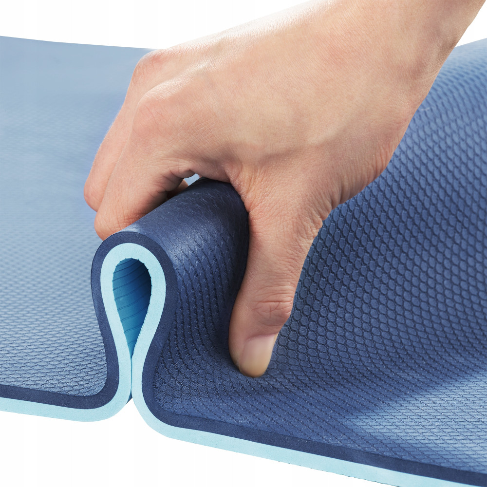 Килимок (мат) спортивний 4FIZJO TPE 180 x 60 x 1 см для йоги та фітнесу Blue/Sky Blue (P-5907739317094)