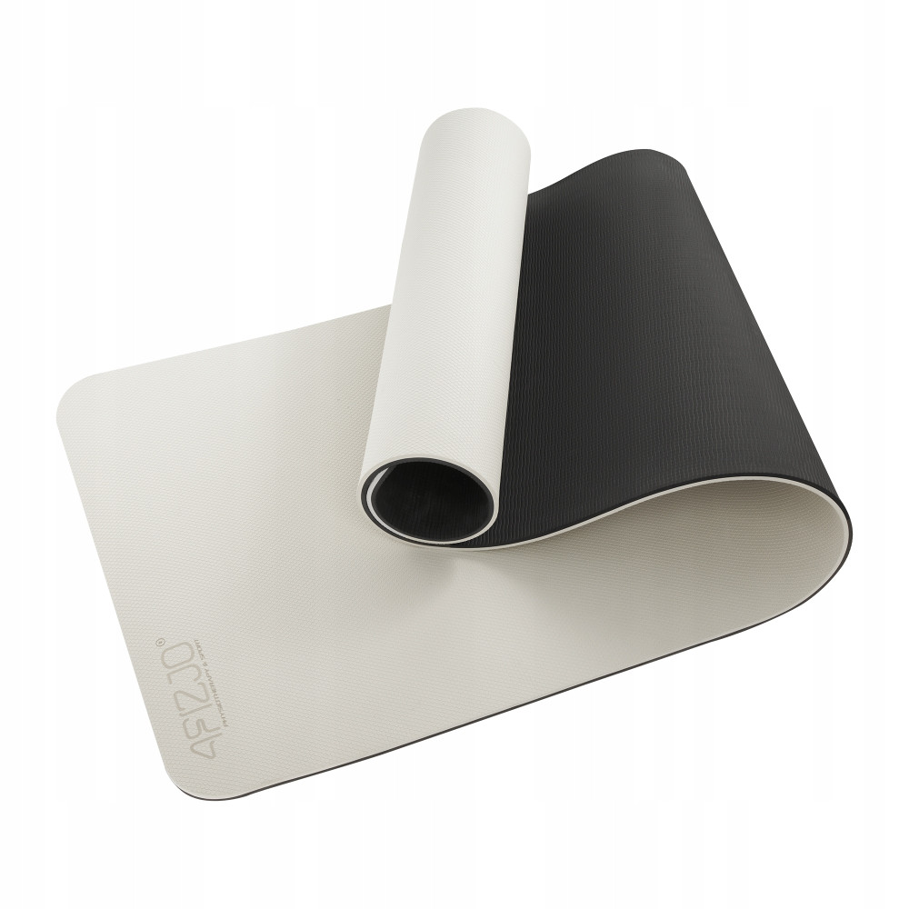 Коврик (мат) спортивный 4FIZJO TPE 180 x 60 x 0.6 см для йоги и фитнеса Grey/Black (P-5907739317100)