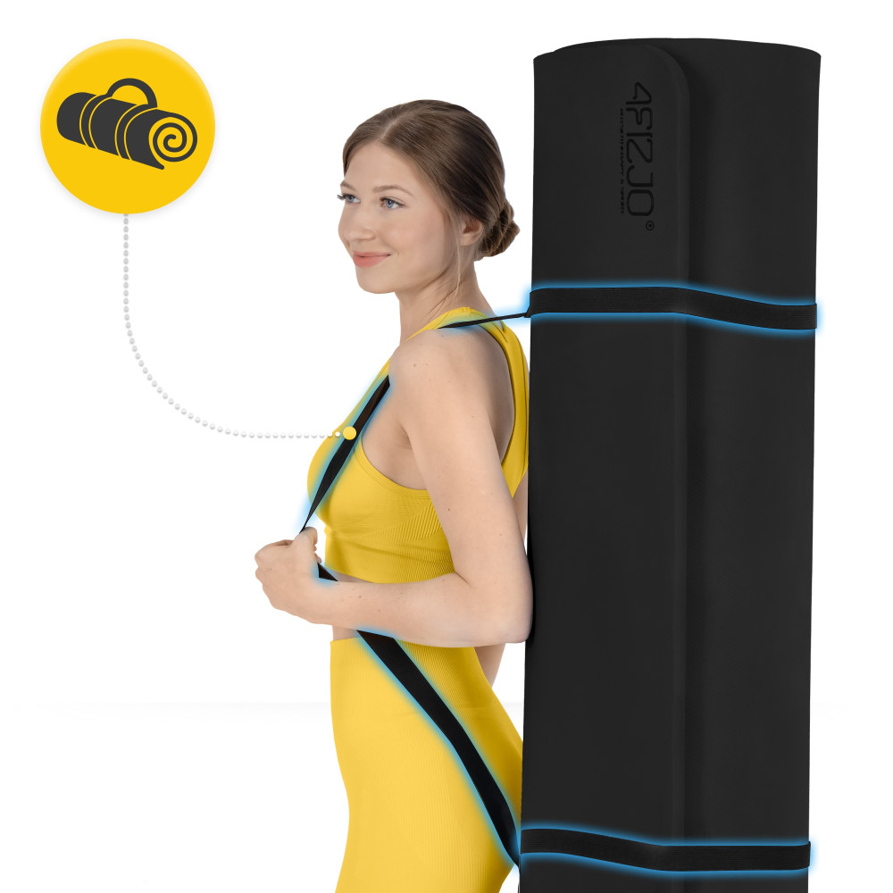 Коврик (мат) спортивный 4FIZJO TPE Gigant 200 x 125 x 2 см для йоги и фитнеса Black (P-5907739318992)