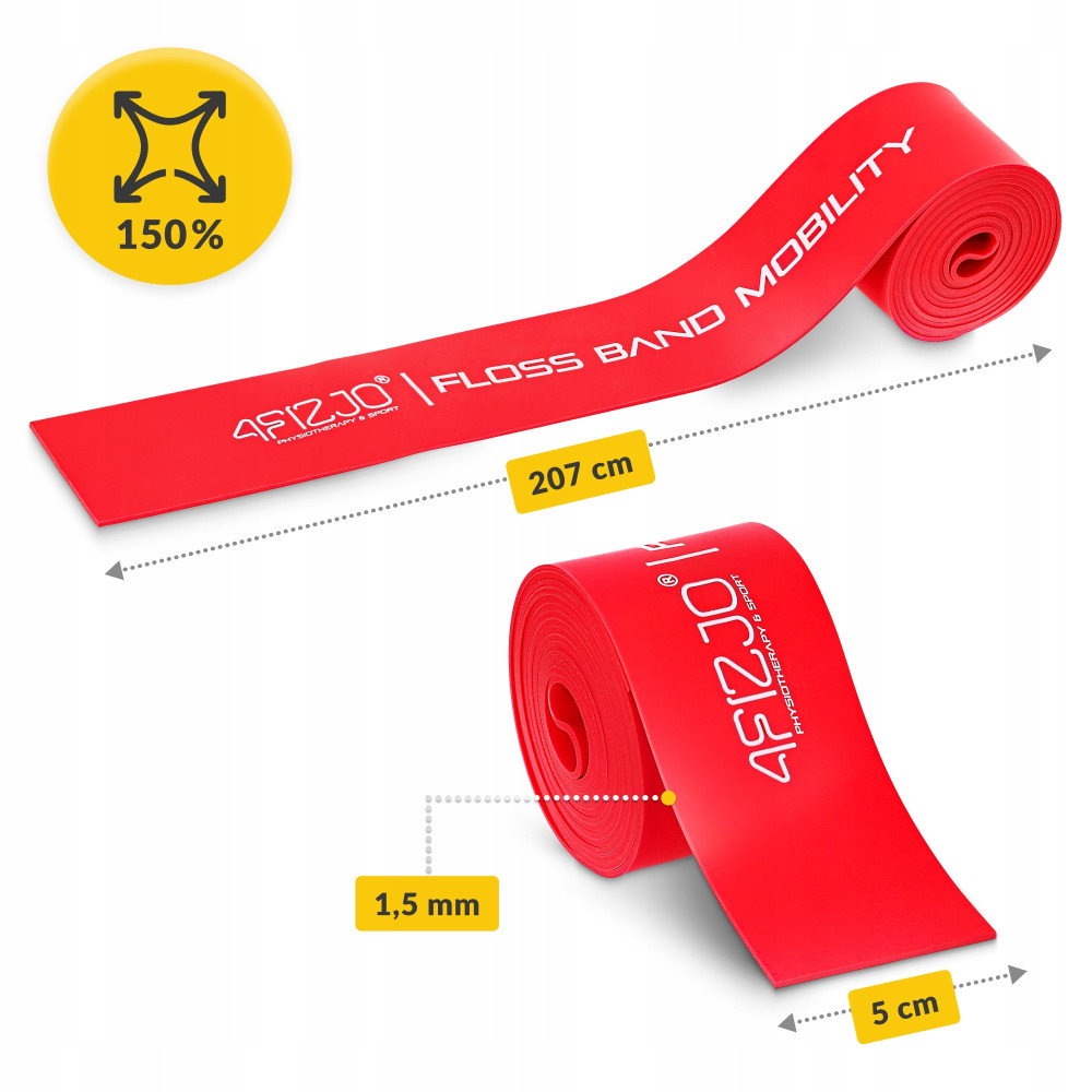 Стрічка компресійна для флосингу 4FIZJO Floss Band 207 x 5 x 0.15 см Red (P-5905973405249)