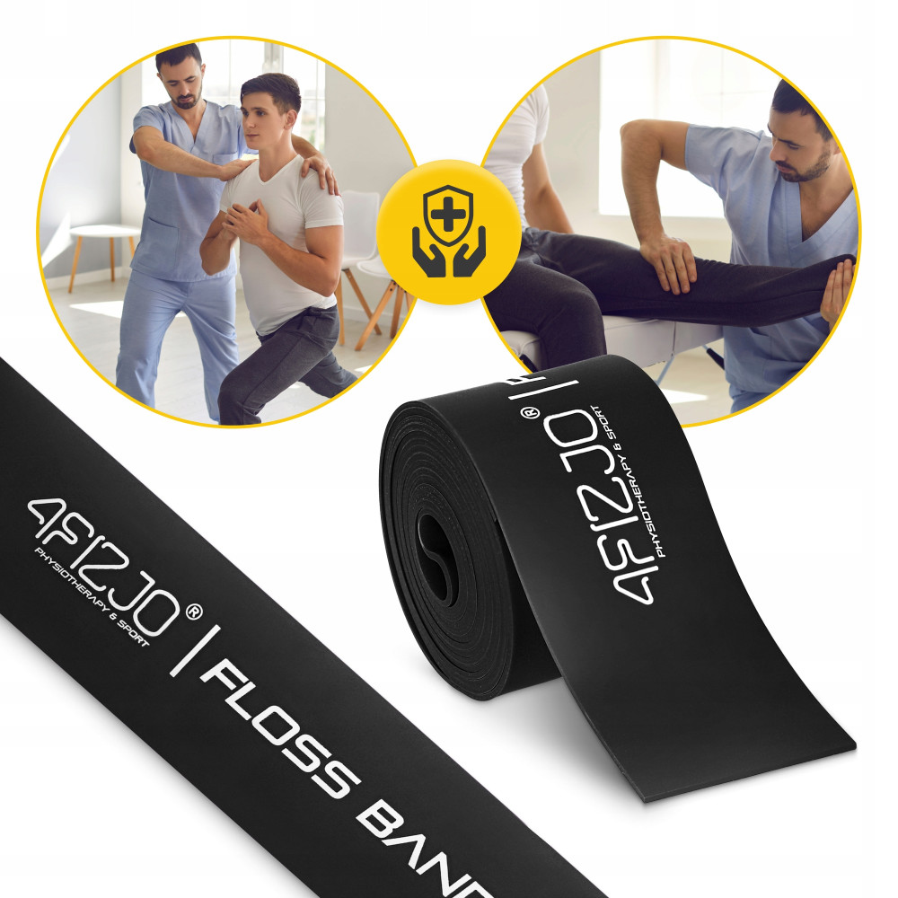 Стрічка компресійна для флосингу 4FIZJO Floss Band 207 x 5 x 0.1 см Black (P-5905973405256)