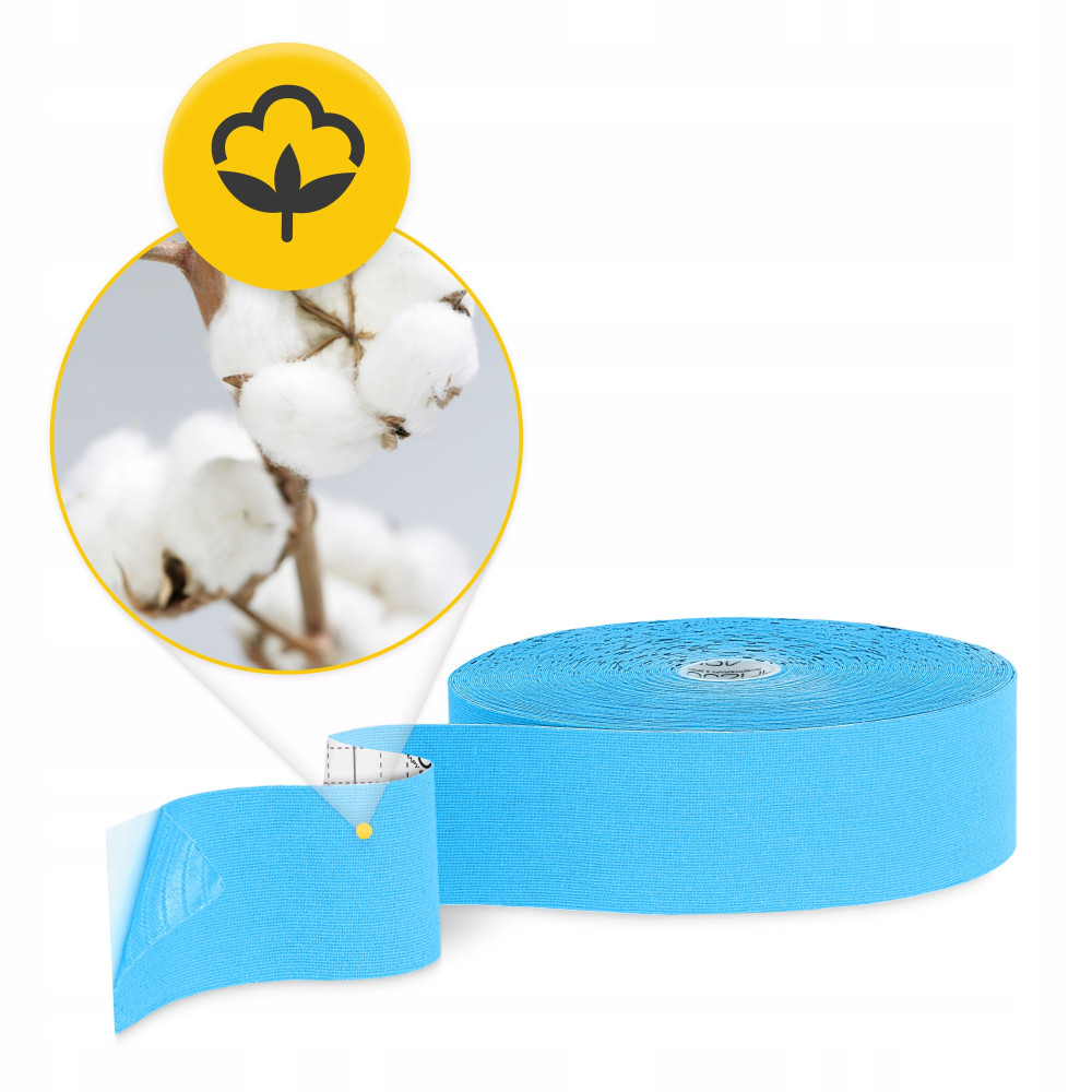 Лента кинезиологическая (кинезио тейп) 4FIZJO 5 см x 31 м Sky Blue (P-5905973405546)