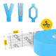 Лента кинезиологическая (кинезио тейп) 4FIZJO 5 см x 31 м Sky Blue (P-5905973405546)