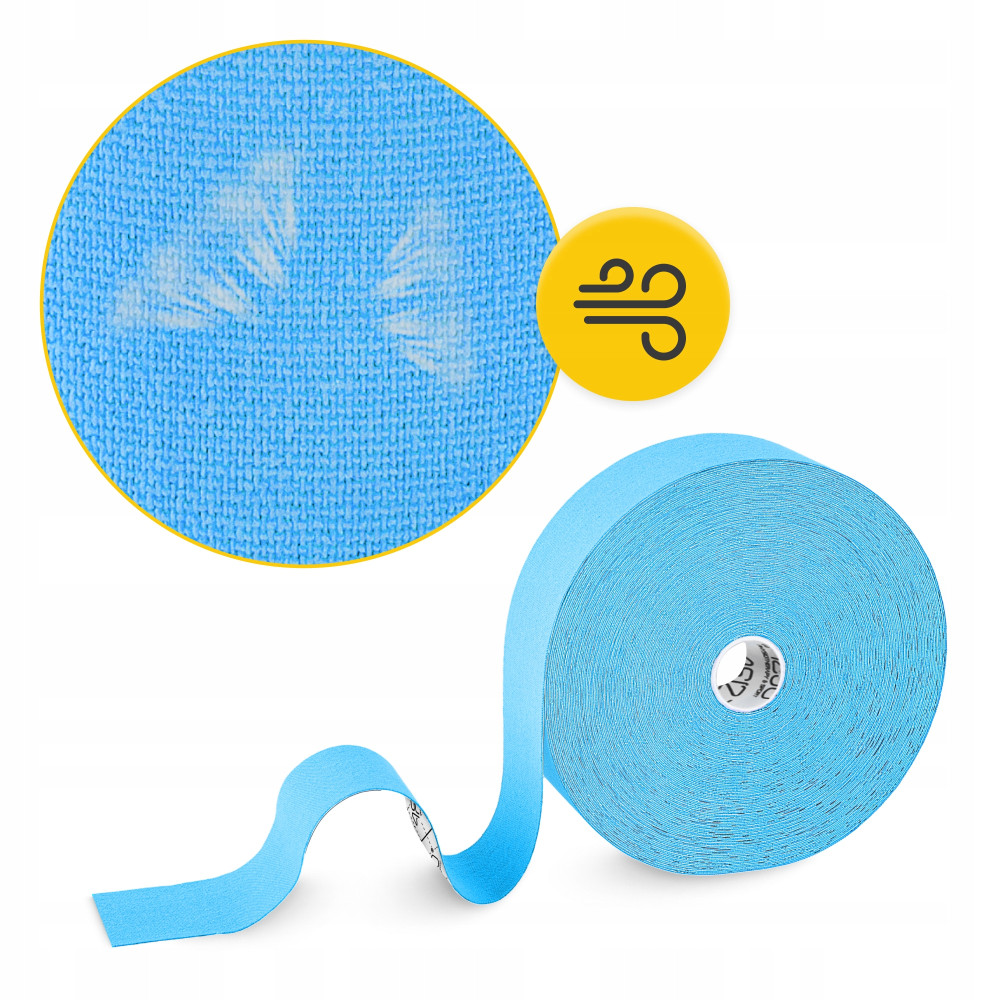 Лента кинезиологическая (кинезио тейп) 4FIZJO 5 см x 31 м Sky Blue (P-5905973405546)