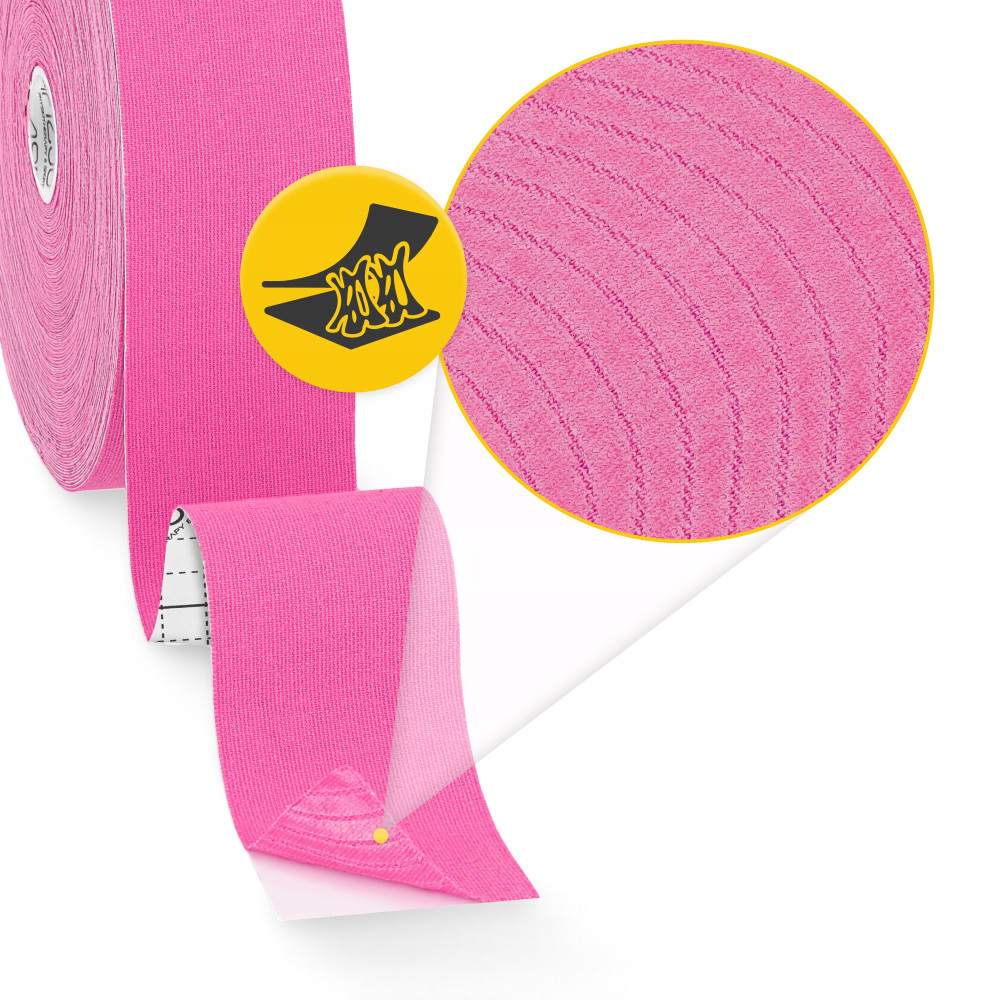 Лента кинезиологическая (кинезио тейп) 4FIZJO 5 см x 31 м Sky Pink (P-5905973405553)