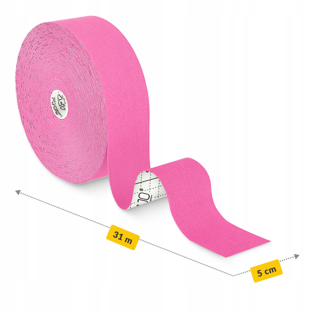 Лента кинезиологическая (кинезио тейп) 4FIZJO 5 см x 31 м Sky Pink (P-5905973405553)