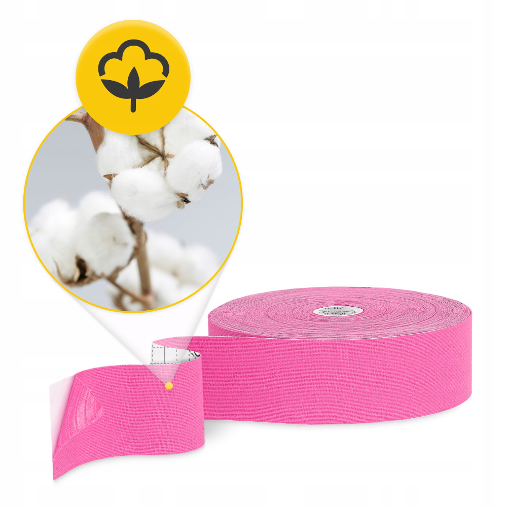 Лента кинезиологическая (кинезио тейп) 4FIZJO 5 см x 31 м Sky Pink (P-5905973405553)