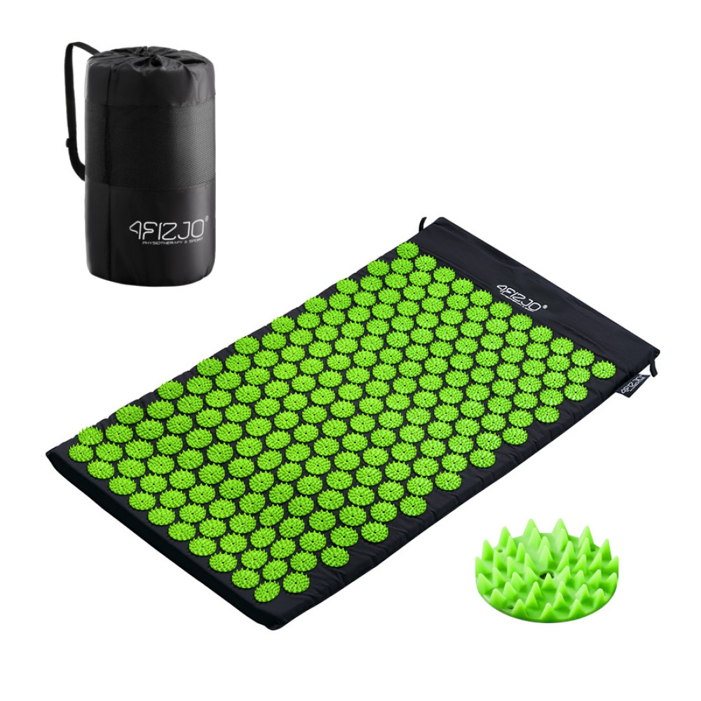 Килимок акупунктурний 4FIZJO Аплікатор Кузнєцова 72 x 42 см Black/Green 4FJ0040 (P-5907222931721)