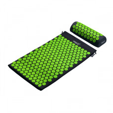 Коврик акупунктурный 4FIZJO Аппликатор Кузнецова с валиком 72 x 42 см Black/Green 4FJ0043 (P-5907222931745)