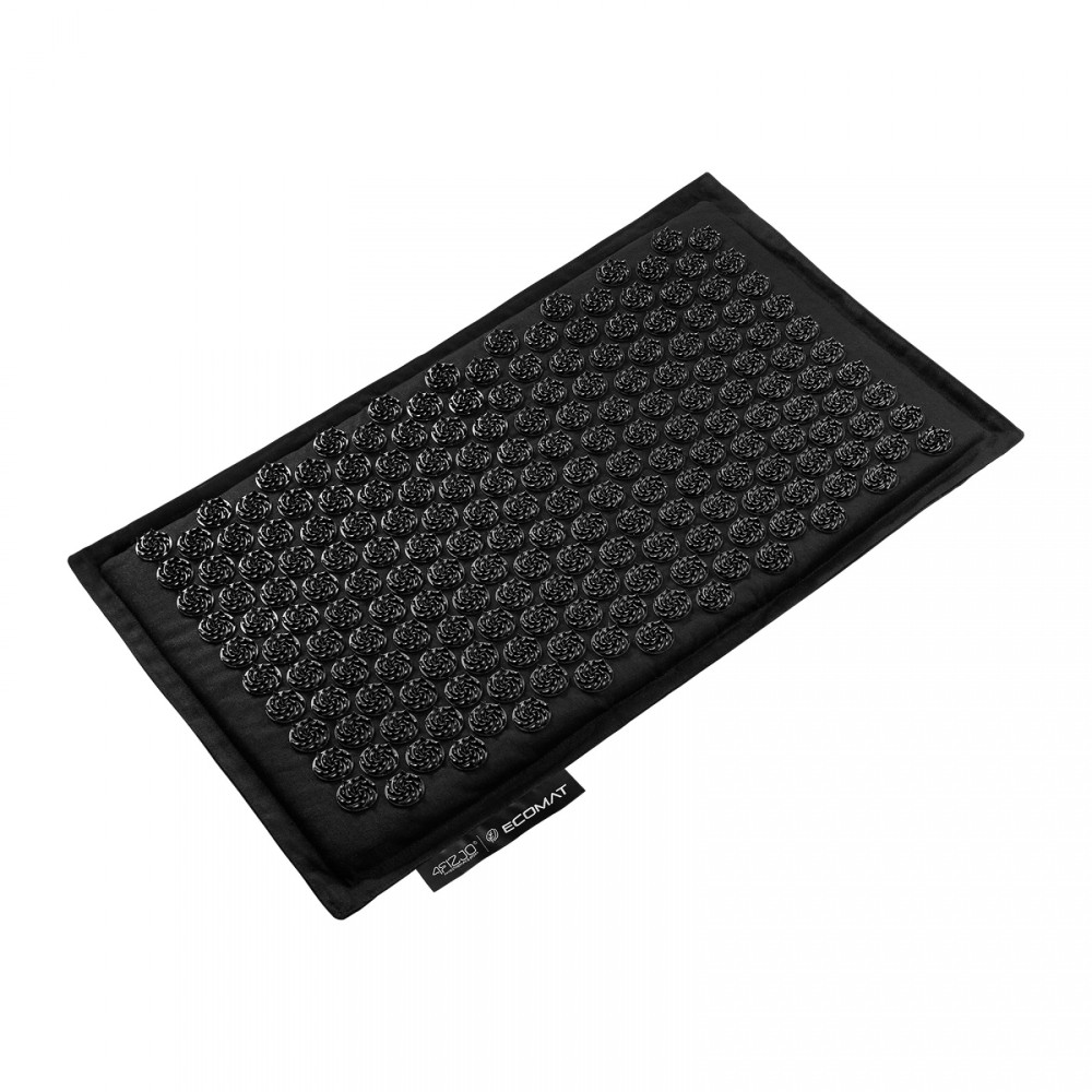 Килимок акупунктурний 4FIZJO Eco Mat Аплікатор Кузнєцова з подушкою 68 x 42 см Black/Black 4FJ0208 (P-5907739312563)