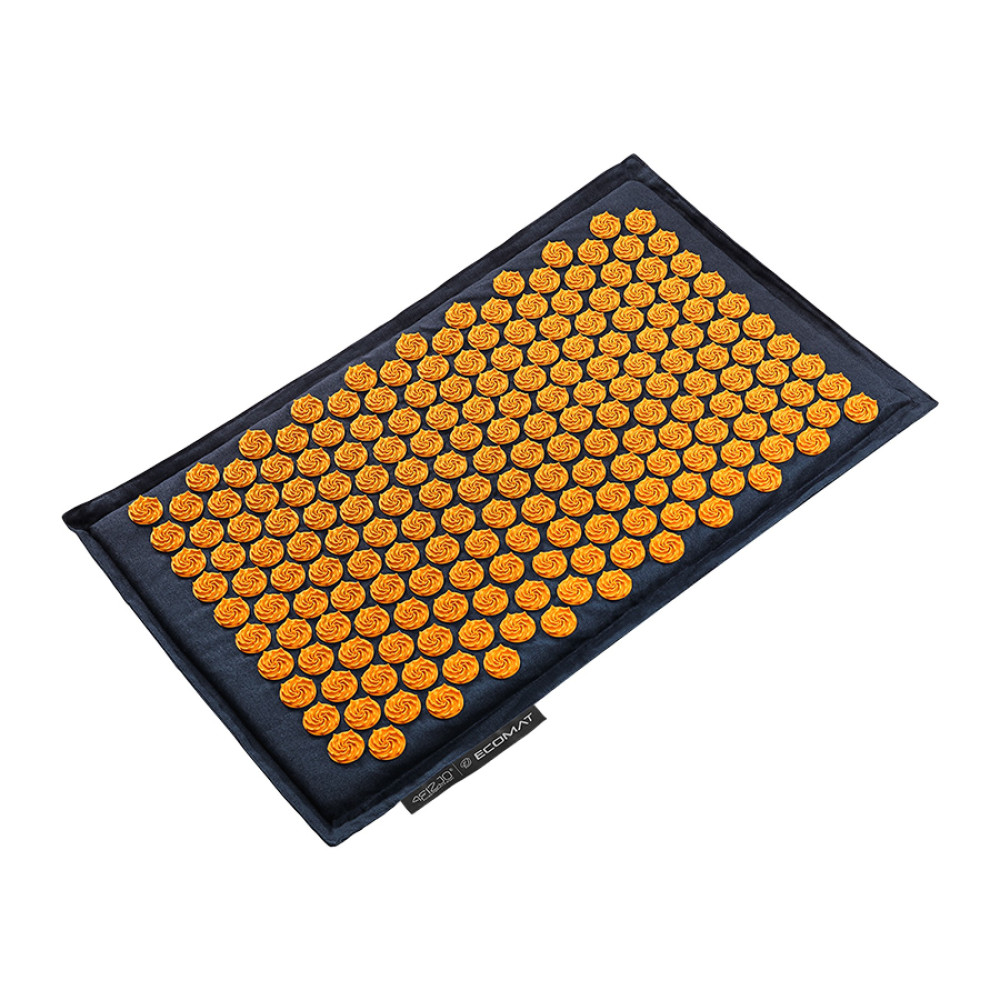 Килимок акупунктурний 4FIZJO Eco Mat Аплікатор Кузнєцова з подушкою 68 x 42 см Navy Blue/Orange 4FJ0229 (P-5907739312143)