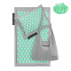 Килимок акупунктурний 4FIZJO Eco Mat Аплікатор Кузнєцова з подушкою 68 x 42 см Grey/Mint 4FJ0230 (P-5907739312181)
