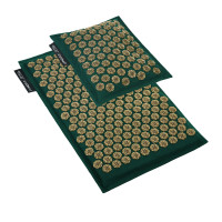 Килимок акупунктурний 4FIZJO Eco Mat Аплікатор Кузнєцова з подушкою 68 x 42 см Navy Green/Gold 4FJ0251 (P-5907739312891)