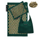 Килимок акупунктурний 4FIZJO Eco Mat Аплікатор Кузнєцова з подушкою 68 x 42 см Navy Green/Gold 4FJ0251 (P-5907739312891)
