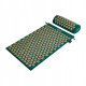 Килимок акупунктурний 4FIZJO Аплікатор Кузнєцова 72 x 42 см з валиком Navy Green/Gold 4FJ0286 (P-5907739313300)