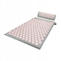 Коврик акупунктурный 4FIZJO Аппликатор Кузнецова с валиком 72 x 42 см Grey/Pink 4FJ0287 (P-5907739313287)