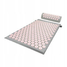 Коврик акупунктурный 4FIZJO Аппликатор Кузнецова с валиком 72 x 42 см Grey/Pink 4FJ0287 (P-5907739313287)
