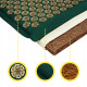 Килимок акупунктурний 4FIZJO Eco Mat Аплікатор Кузнєцова з подушкою 130 x 50 см Navy Green/Gold 4FJ0290 (P-5907739313614)