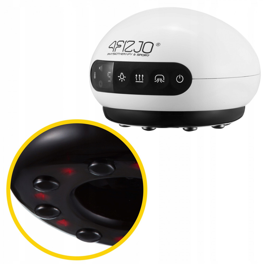 Масажна вакуумна банка 4FIZJO акумуляторна з ІЧ прогріванням 4FJ0516 White (P-5907739318688)