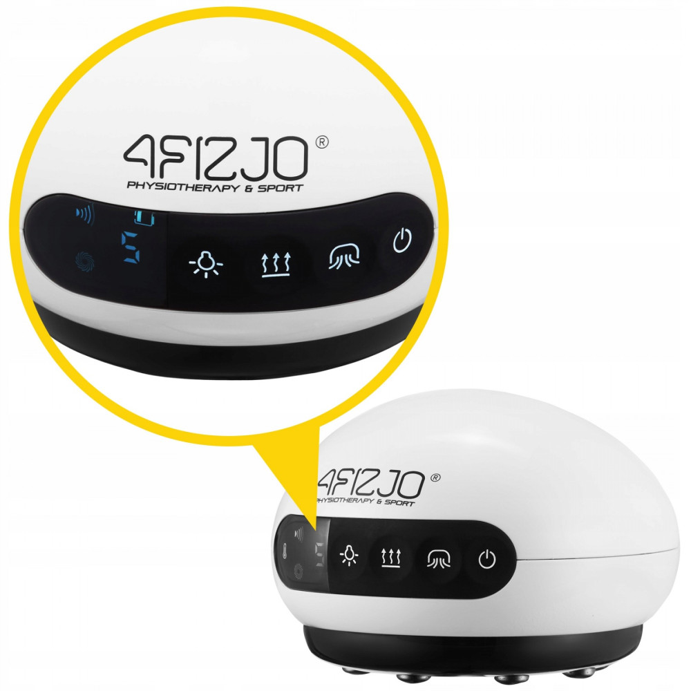 Масажна вакуумна банка 4FIZJO акумуляторна з ІЧ прогріванням 4FJ0516 White (P-5907739318688)