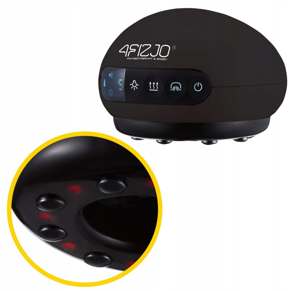Масажна вакуумна банка 4FIZJO акумуляторна з ІЧ прогріванням 4FJ0517 Black (P-5907739318695)