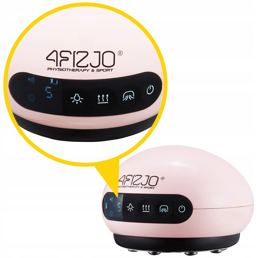 Масажна вакуумна банка 4FIZJO акумуляторна з ІЧ прогріванням 4FJ0518 Pink (P-5907739318701)