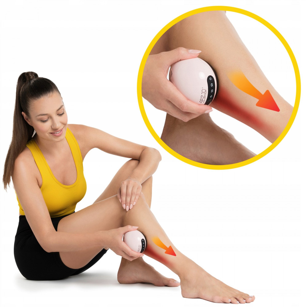 Масажна вакуумна банка 4FIZJO акумуляторна з ІЧ прогріванням 4FJ0518 Pink (P-5907739318701)