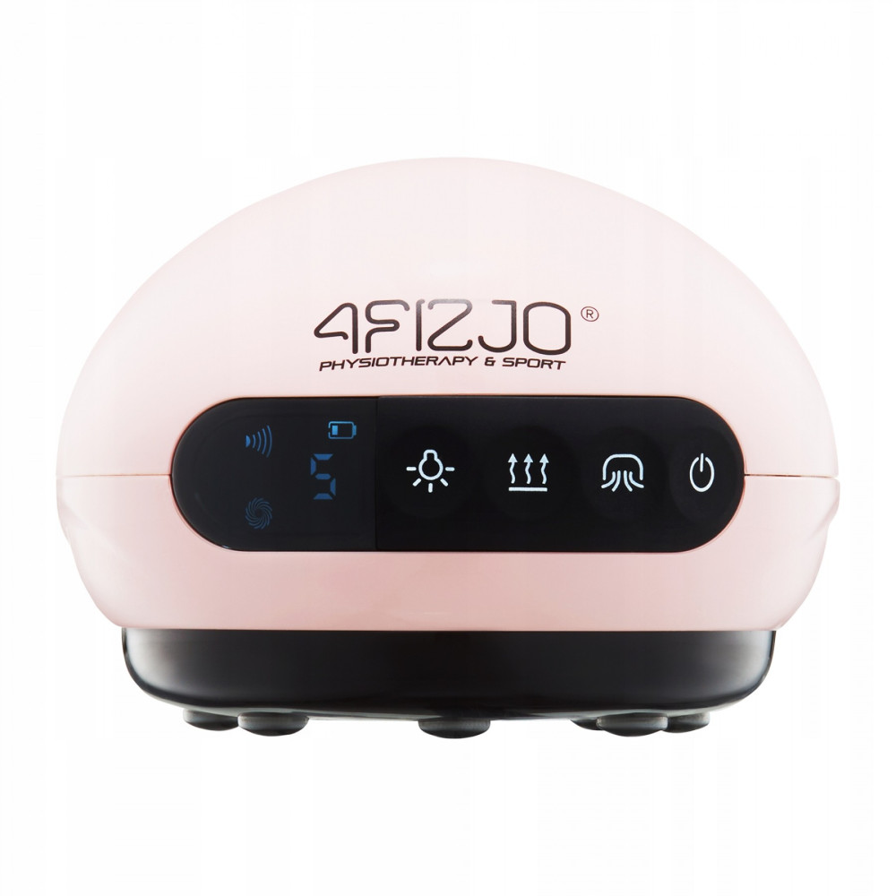 Масажна вакуумна банка 4FIZJO акумуляторна з ІЧ прогріванням 4FJ0518 Pink (P-5907739318701)
