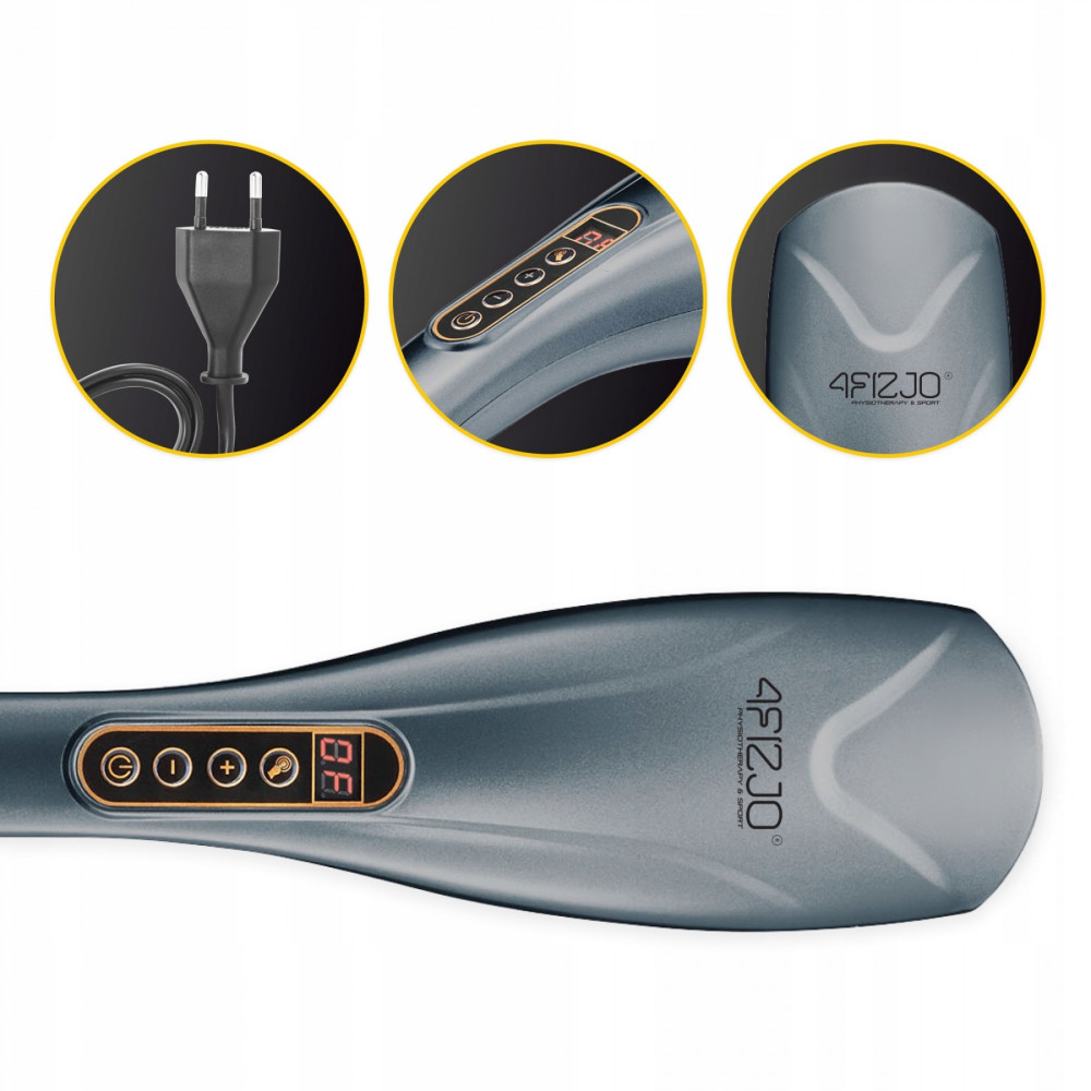 Ручний вібраційний масажер для тіла 4FIZJO Long Stick 7 в 1 4FJ0555 Grey (P-5907739319135)