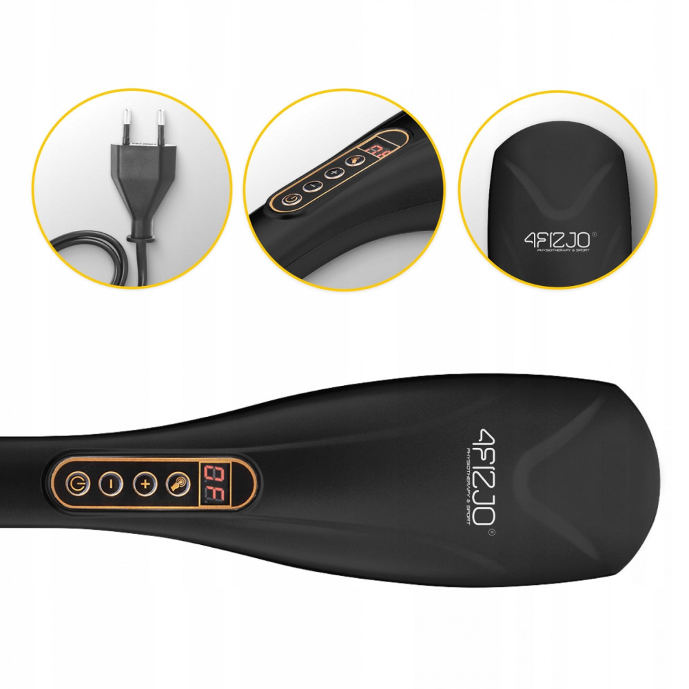 Ручний вібраційний масажер для тіла 4FIZJO Long Stick 7 в 1 4FJ0556 Black (P-5907739319142)