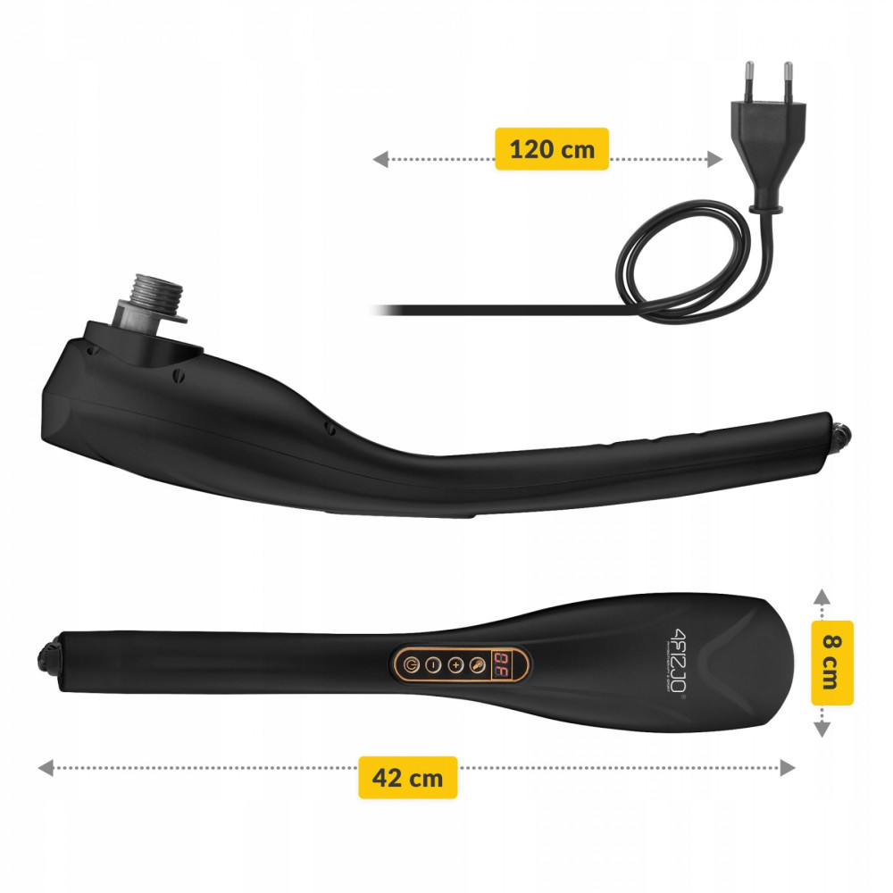 Ручний вібраційний масажер для тіла 4FIZJO Long Stick 7 в 1 4FJ0556 Black (P-5907739319142)
