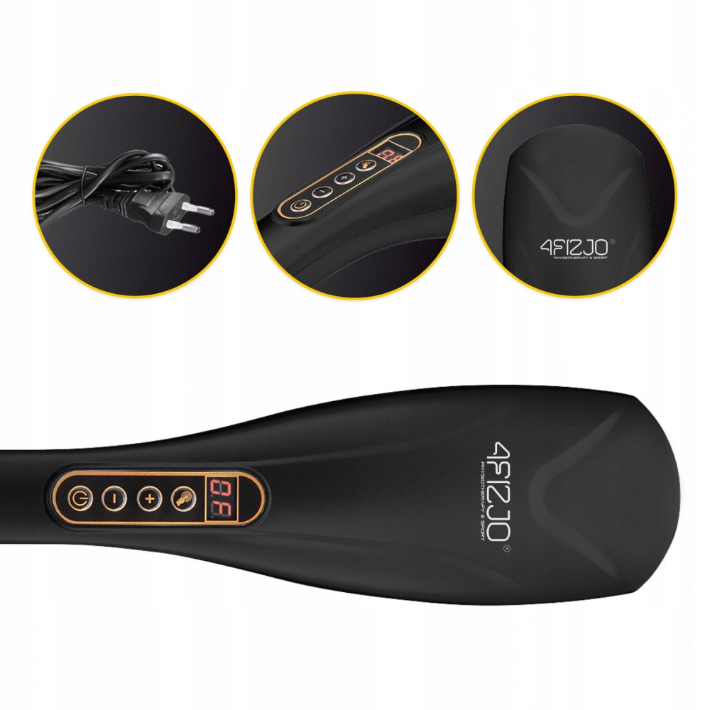 Ручний вібраційний масажер для тіла 4FIZJO Long Stick 7 в 1 4FJ0556 Black (P-5907739319142)