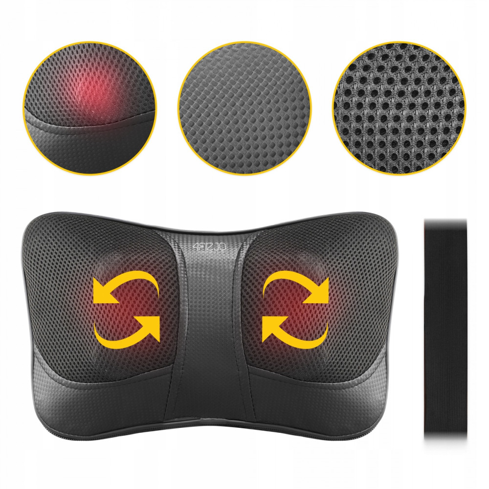 Подушка-массажер 4FIZJO Shiatsu Ultra+ 4FJ0560 Black (P-5907739319173)