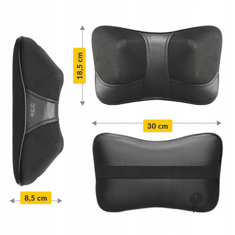 Подушка-массажер 4FIZJO Shiatsu Ultra+ 4FJ0560 Black (P-5907739319173)