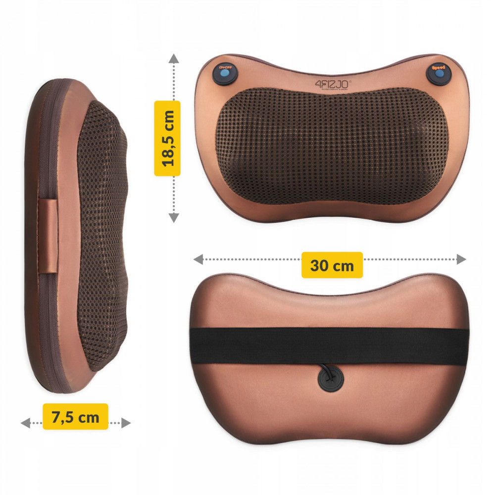 Подушка-масажер 4FIZJO Shiatsu Pro+ 4FJ0561 Brown (P-5907739319166)