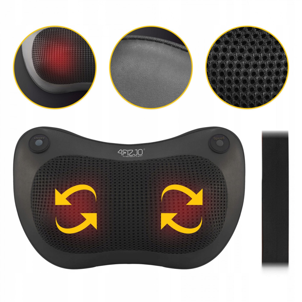Подушка-масажер 4FIZJO Shiatsu Pro+ 4FJ0562 Black (P-5907739319159)