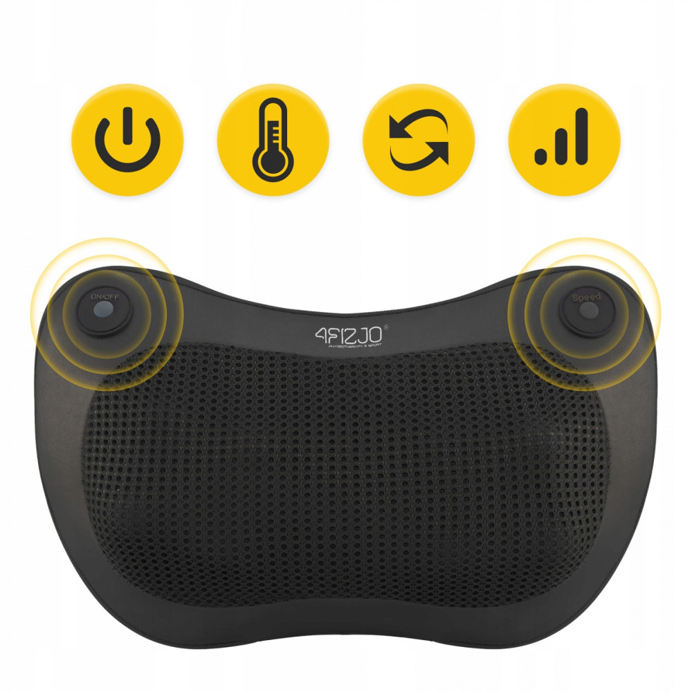 Подушка-масажер 4FIZJO Shiatsu Pro+ 4FJ0562 Black (P-5907739319159)