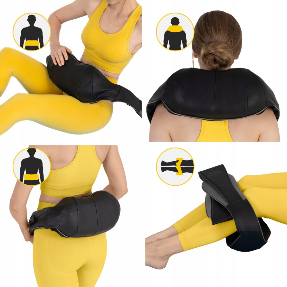 Накидка-масажер 4FIZJO Shiatsu Pro+ для шиї та спини 4FJ0564 Black/Grey (P-5907739319067)
