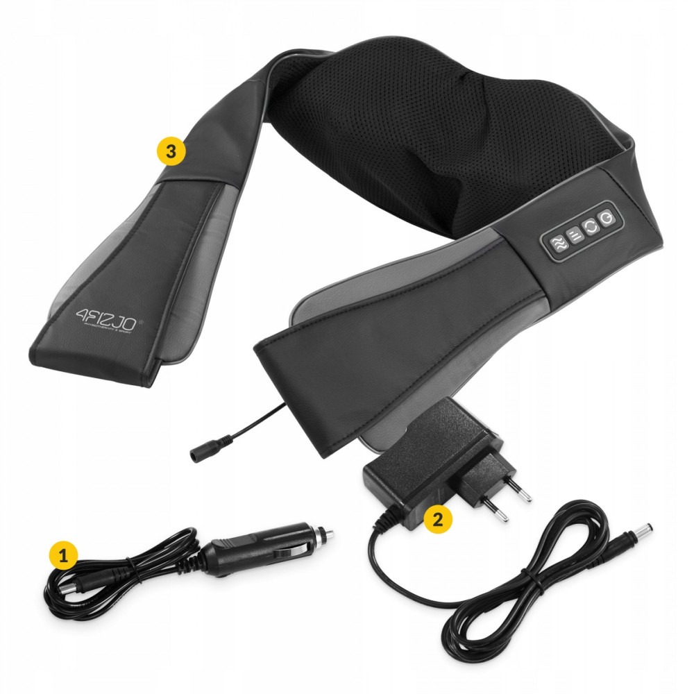 Накидка-масажер 4FIZJO Shiatsu Pro+ для шиї та спини 4FJ0564 Black/Grey (P-5907739319067)