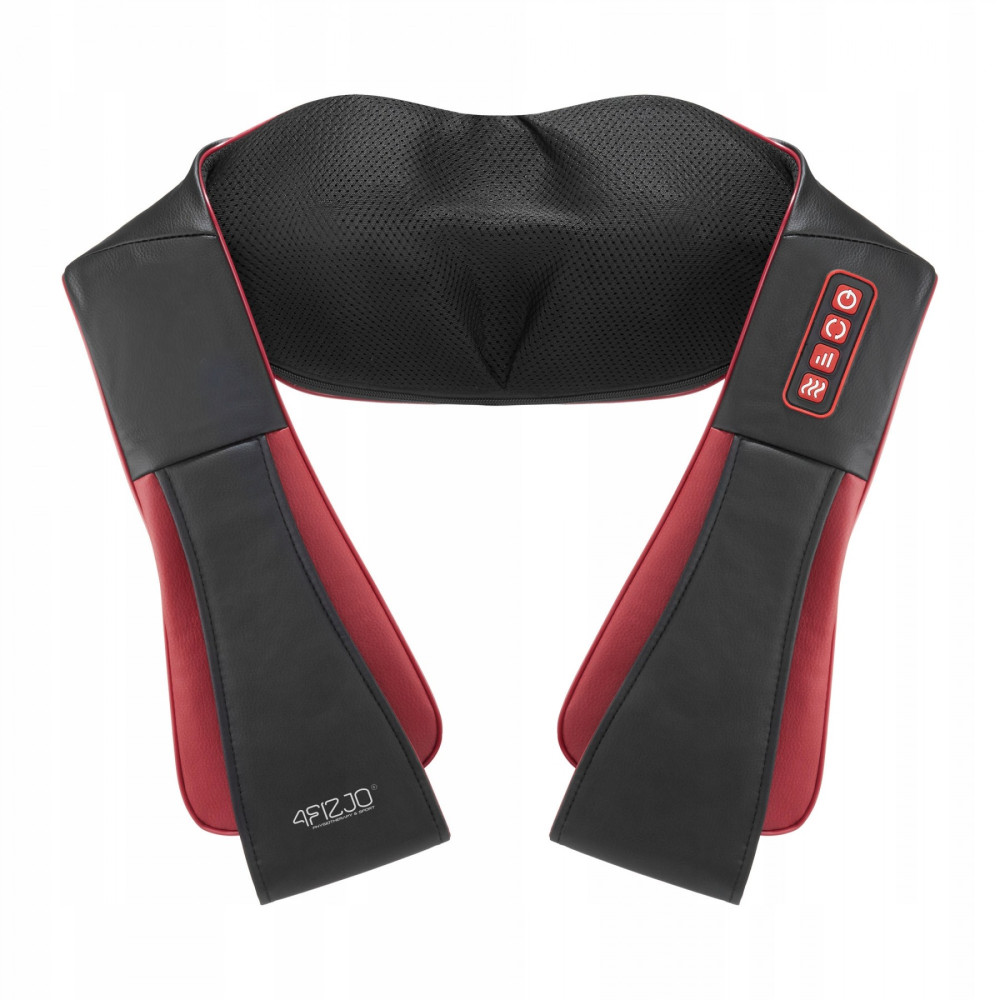 Накидка-масажер 4FIZJO Shiatsu Pro+ для шиї та спини 4FJ0565 Black/Red (P-5907739319074)