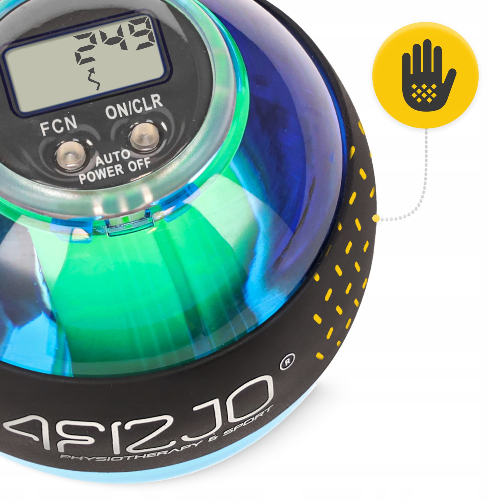 Тренажер для кисті та зап'ятстя 4FIZJO Power Ball гіроскопічний Blue/Yellow (P-5905973402224)