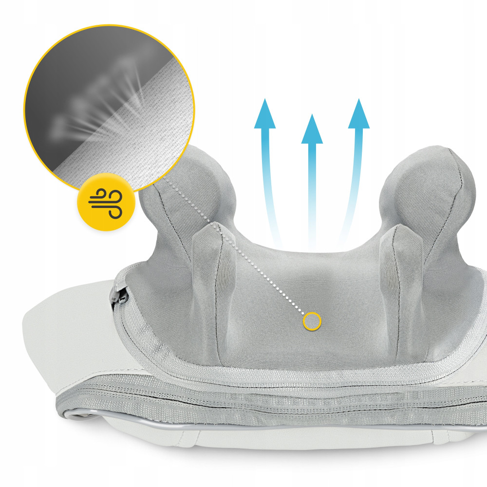 Накидка-масажер 4FIZJO Shiatsu Evo+ для шиї та спини, акумуляторний Grey (P-5905973404150)