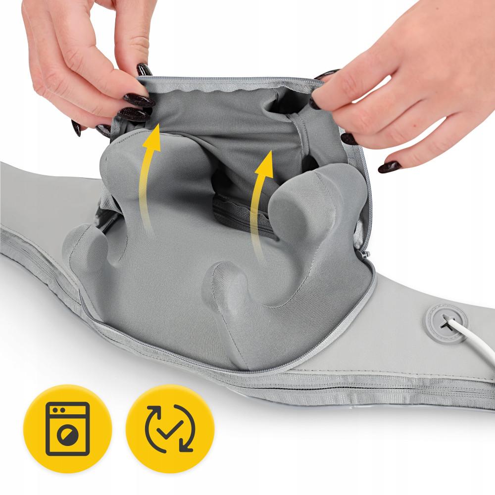 Накидка-масажер 4FIZJO Shiatsu Evo+ для шиї та спини, акумуляторний Grey (P-5905973404150)