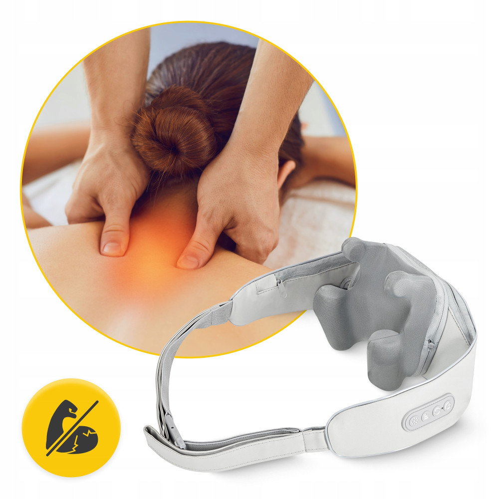 Накидка-масажер 4FIZJO Shiatsu Evo+ для шиї та спини, акумуляторний Grey (P-5905973404150)