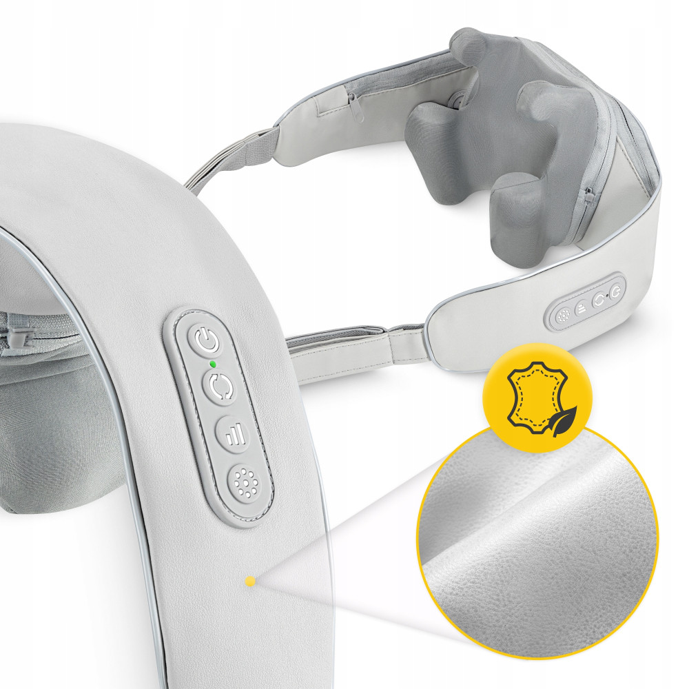 Накидка-масажер 4FIZJO Shiatsu Evo+ для шиї та спини, акумуляторний Grey (P-5905973404150)