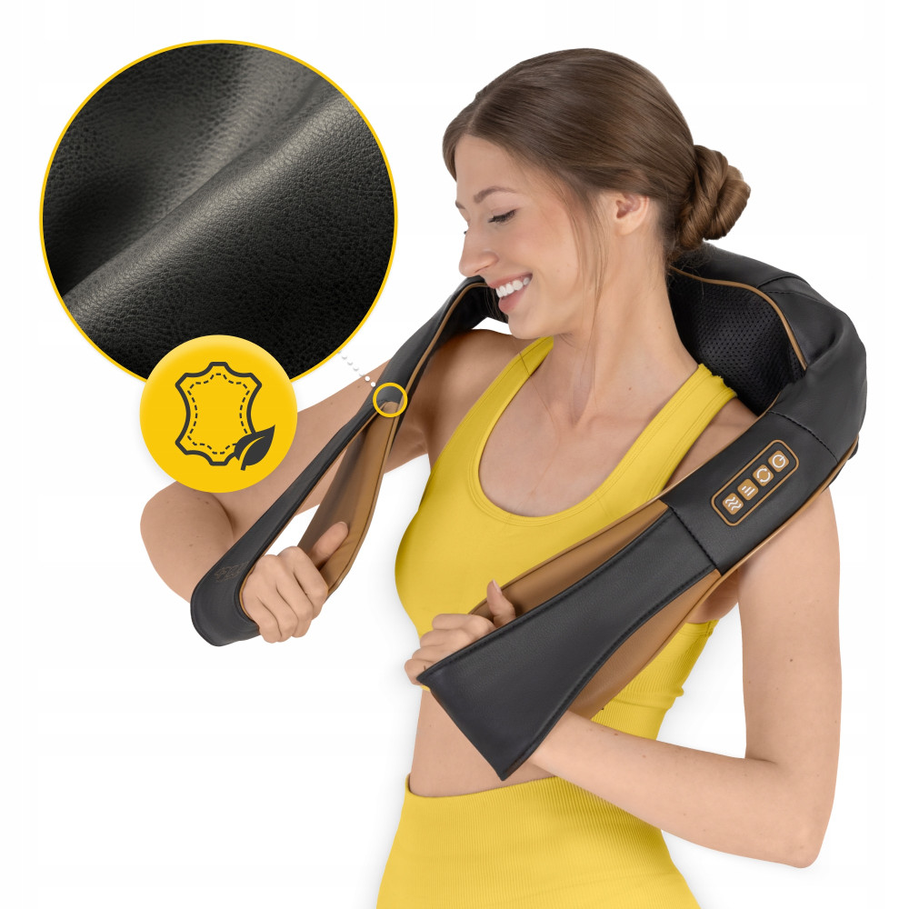 Накидка-масажер 4FIZJO Shiatsu Pro+ для шиї та спини Black/Gold (P-5907739312358)