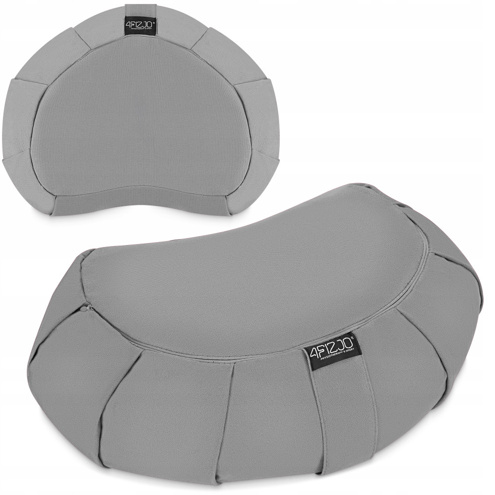 Подушка для йоги и медитации 4FIZJO Zafu полукруглая 40 x 30 x 12 см Grey (P-5907739315502)