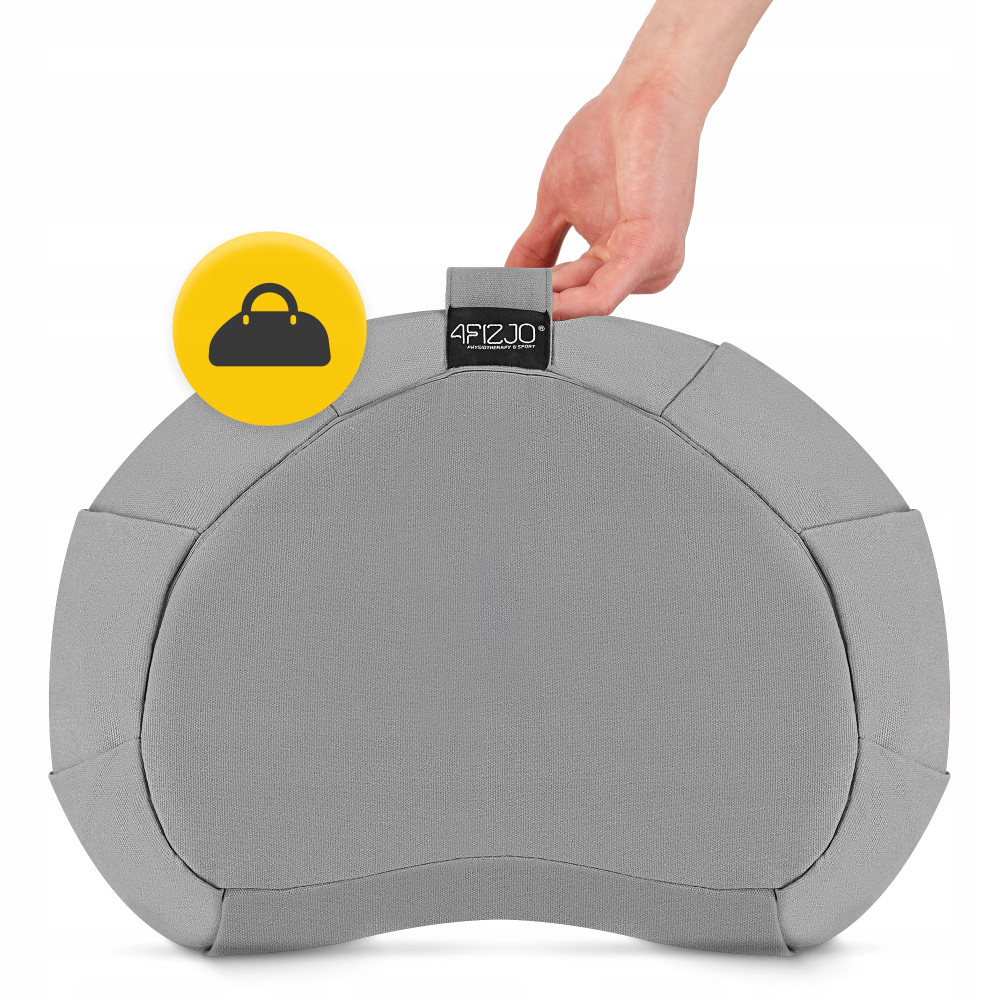Подушка для йоги и медитации 4FIZJO Zafu полукруглая 40 x 30 x 12 см Grey (P-5907739315502)
